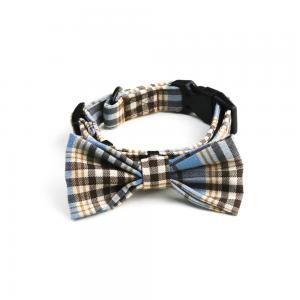 China 86CM 3 Inch Soft Handmade Cotton dog collar necklace Cats Puppy Bow Tie Collar supplier