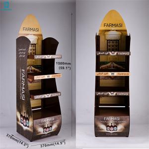 Strong Metal 4 Layers Custom Design Advertising Poster Product Display Stand with wheels