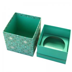 Caja de papel modificada para requisitos particulares lujo que empaqueta, caja del regalo hecho a mano de joya de papel plegable azul