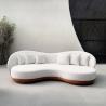 NO Inflatable Modern Design Sectional Sofa Set With Corner Style And Curved Modular Velvet Fabric