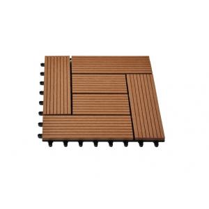 China Red / Brown / Yellow WPC Deck Tiles With Waterproof Wood Feelings Material supplier