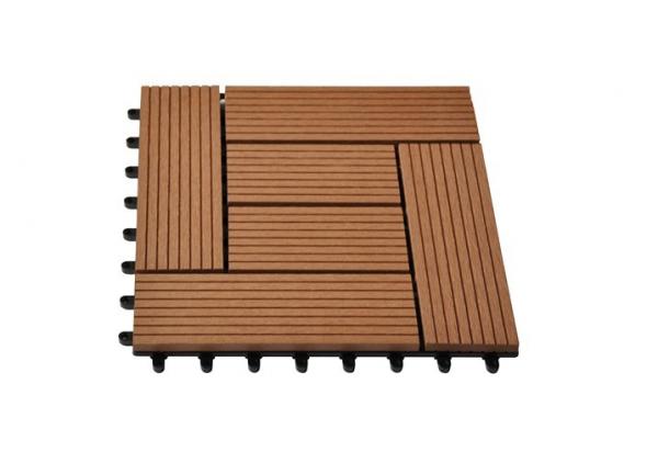 Red / Brown / Yellow WPC Deck Tiles With Waterproof Wood Feelings Material