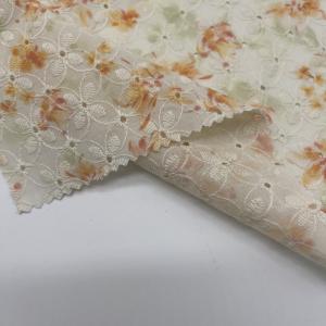 Printed Garment embroidered cotton net fabric Material MO4-LK010