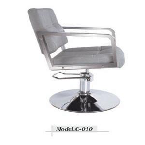 China hair salon furniture ,beauty chair,hairdressing chair ,stainless steel armrest chair C-010 supplier