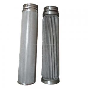 China High Precision 0.1-20um 304 Stainless Steel Sintered Mesh Filter Cartridge 40 Length supplier