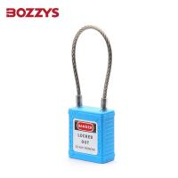 China Industrial Cable Safety Padlocks Steel Wire Shackle Padlock ISO14001 on sale