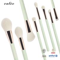 China 8pcs Plastic Handle Travel Makeup Brush Set Synthetic Hair And Aluminium Ferrule With PVC Package Box on sale