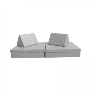 Foldable Foam Play Couch Set Modular Play Sofa With 2 Triangle Pillows