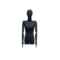 China Female Half Body Mannequin Torso Classic White Black Linen Wrapped on sale