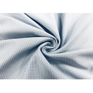China 100 Percent Polyester Shirt Fabric Gingham Warp Knitted Grey Checks 130GSM supplier