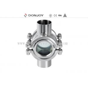 150℃ Hygenic Four way  Stainless Steel 304 316L Sight Glass zero dead conner design with a rechargeable battery