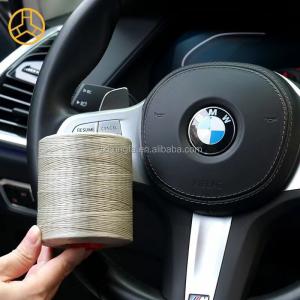 China 240 Colors 400g Polyester Wax Bonded Braided Thread for Leather Sewing Thread 420D/16 supplier
