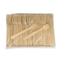 China Food Grade Safe Custom Wooden Cutlery Sets Disposable on sale