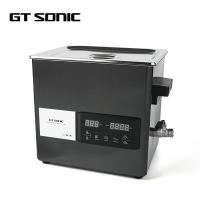 China Black Industrial Ultrasonic Cleaner 9L 200 Watt Digital Touch Panel With Drain Valve on sale