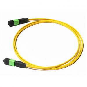 12F SM Fiber Optic MPO MTP Jumper Yellow LSZH Jacket In Data Center