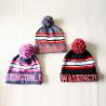 Yiwu Factory supplier cheap Wholesale striped letters pattern hats warm beanie