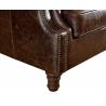 China Retro Vintage Dark Brown Leather Sofa Set ,Top Full Grain Leather Sofa For Home wholesale