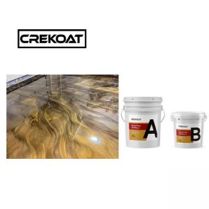 China Copper High Gloss Metallic Epoxy Concrete Paint Topcoats 3mm 100% High Solids supplier