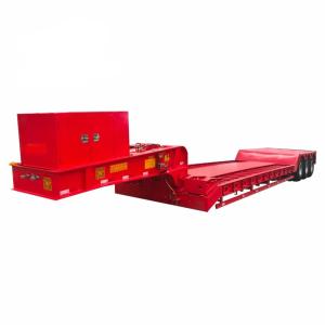 China Steel Transportation Made Easy with Heavy Duty Low Bed Trailers and Heavy Mechanical Suspension wholesale
