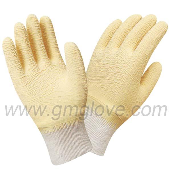 Latex Dipped Work Gloves, Crinkle Grip