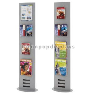 Book Retail Store Flooring Display Stands Metal Newspaper Map Book Display Rack