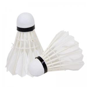 China Lightweight Badminton Training Shuttlecock White Ball Badminton Ball Goose Feather supplier