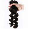China Loose Wave Curly Human Hair Weave Bundles Silk Soft With Thick Full Ends wholesale