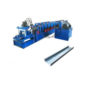 China Automatic C Shape Purlin Roll Forming Machine Blue Color Galvanized Coil Material supplier