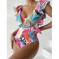 China Versatile Large Size Ladies Women Bathing Suits Swimwear Pink Hot Swimsuits For Plus Size Summer on sale