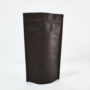 Brown Black Kraft Paper Stand Up Pouch with Zipper Resealable Recyclable Digital Printed