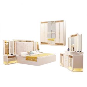 China Cappellini Solid Wood Hotel Furniture MDF Master Bedroom Bed wholesale