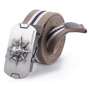 OEM Men Tactical Nylon Belt Hiking Fabric 3.8Cm Zinc Alloy Buckle