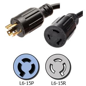 China Locking Extension Cord Plug , 15 Amp NEMA Male to Female Power Cord supplier