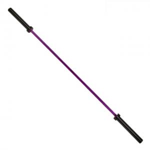 women's purple color bar for weight lifting training, colorful black zinc barbell rod for ladies