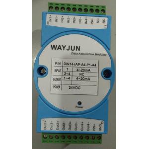 China WAYJUN 3000V isolation current/Voltage signal isolated splitter(one in four out) DIN35 signal converter green supplier