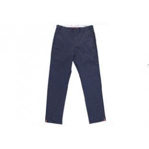 China Durable Personalized Stretch Uniform Pants , Resin Buttons Mens Linen Trousers supplier