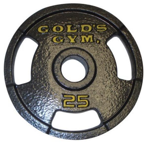 Commercial Cast Iron Weight Lifting Plates 2 Inch 25 LB Fitness Goal Build