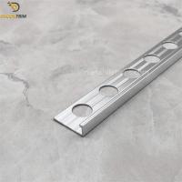China Internal Tile Trim Aluminium Edge Trim Brushing Finish Slver Color 2300mm on sale