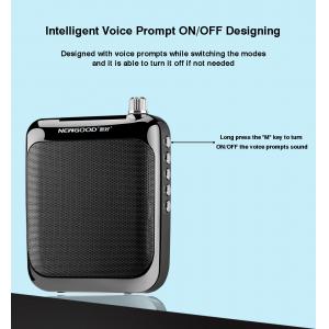 Voice prompt on off UHF Wireless Portable Heaset Microphone Clip Black Hook Professional Voice Amplifier Speakers