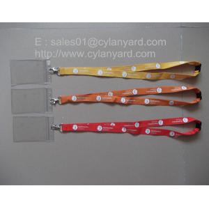 China polyester ID tag lanyards, ID badge holder lanyards, supplier