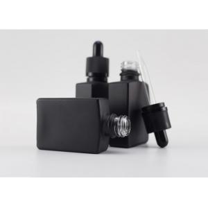 Matte Black Rectangular Dropper Bottle 30ml With Child Resistant Cap 15ml 30ml Beard Oil Bottle
