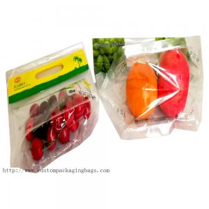 China Color Printed Fruit Packaging Bags Laminated Bunch Zipper Lock Moisture Proof supplier