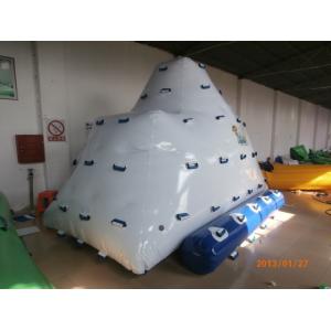 2 Sides Climbing Inflatable Floating Iceberg For Hotel Or Family Pool
