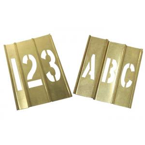 China Spray Painting Metal Letter Stencils , Rectangle Shape Brass Letter Stencils wholesale