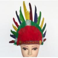 China Indian headdress, ground anfield dress party outfit, feather headdress, chief hat. on sale