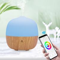 China Difusor ultrasónico de madera del aroma del Smart Home del grano 120ML Wifi on sale