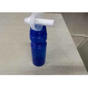 Blue Round Water Filter Bottle With Carbon Block Filter , FDA  Certificate