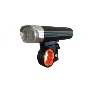 Double Cree Small Powerful Led Bike Lights , Battery Powered Bicycle Headlight