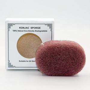 MSDS 100% Natural Red Clay Konjac Sponges Soft Facial Cleansing Sponge