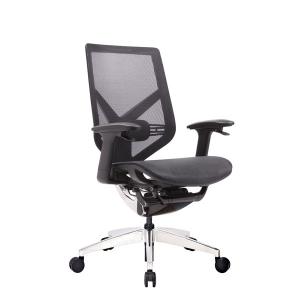 Black PA Plastic Executive Swivel Chair Backrest Height adjustable Seating